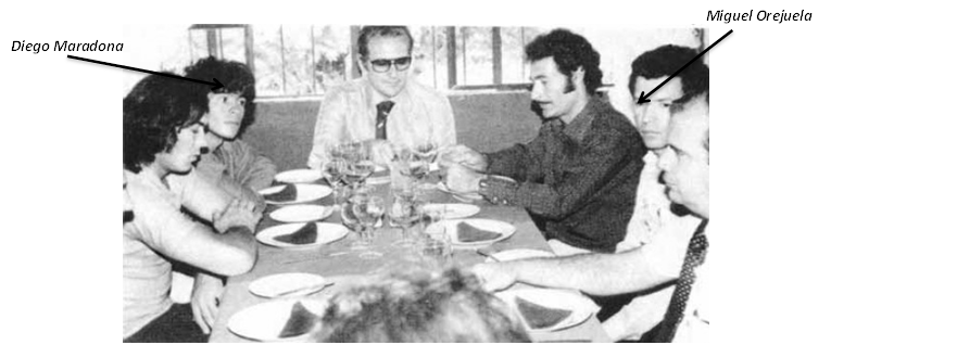 Maradona having lunch with the Cali cartel
